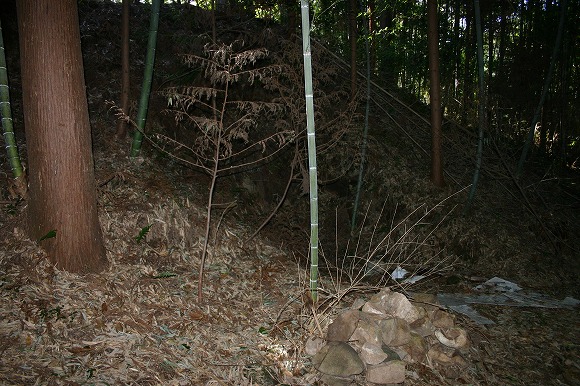 御崎山古墳　横穴式石室開口部（2004年1月12日撮影）