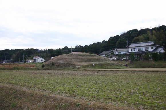 小丸子山古墳　北東から（2004年1月18日撮影）