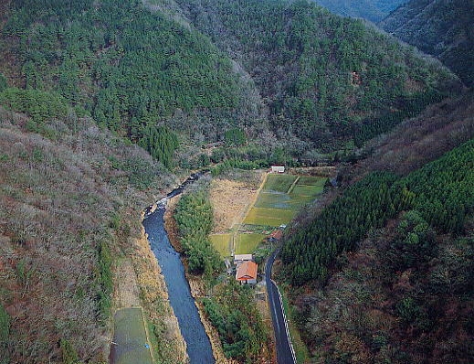 戸井谷尻・長老畑遺跡　調査前状況遠景（南から）