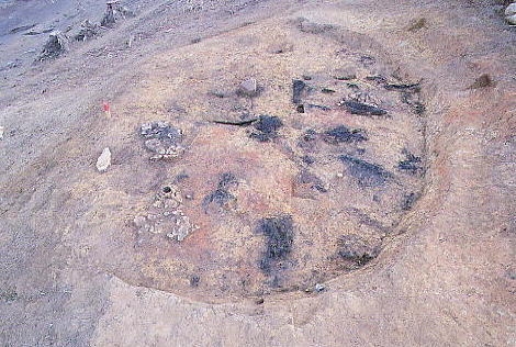田和山遺跡　北東斜面の竪穴式円形焼失住居跡