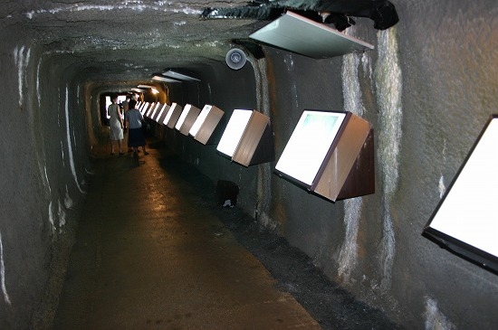 龍源寺間歩展示施設（2004年8月15日撮影）