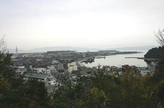 毘売塚古墳墳頂部からの眺め（2004年12月19日撮影）
