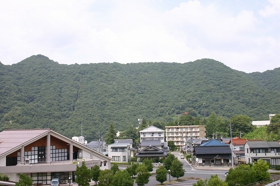 飯の山城跡遠景（2005年8月16日撮影）