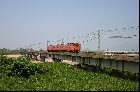斐伊川鉄橋遺跡（斐川町側から、2004年7月24日撮影）